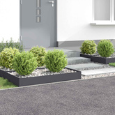 Krawężnik do trawnika 4 szt. 100 x 60 x 20 cm Stal antracytowy