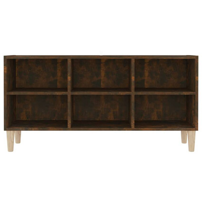 vidaXL Szafka pod TV, drewniane nóżki, przydymiony dąb, 103,5x30x50 cm