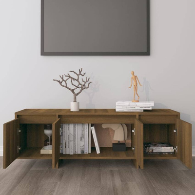 vidaXL Szafka pod TV, brązowy dąb, 120x30x40,5 cm, płyta wiórowa