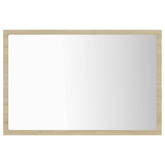 vidaXL Lustro łazienkowe LED, kolor dąb sonoma, 60x8,5x37 cm, akryl