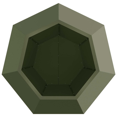 Donica 2 pcs Zielony oliwkowy 75 x 75 x 60 cm Stal
