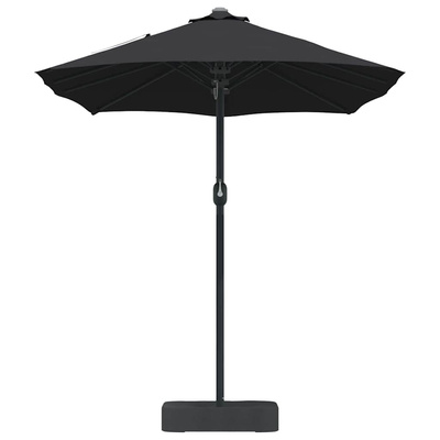 Parasolka ogrodowa Czarny 385 x 209 x 244 cm Poliester i Stal