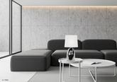 Lampka nocna Hierro ceramiczna biało-srebrna z abażurem E27