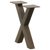 Nogi do stolika kawowego w kształcie litery X 2 szt. Naturalna stal 37x(30-31) cm Stal