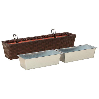 Balustrada 2 pcs 80 x 17 x 17 cm Metal
