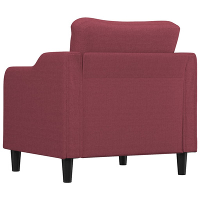 Fotel, winna czerwień, 60 cm, obity tkaniną