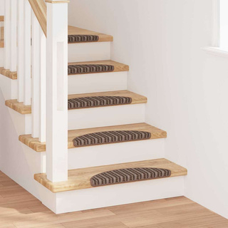 Samoprzylepne maty na schody 15 pcs Brązowy 56 x 17 x 3 cm