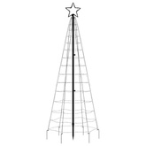 vidaXL Choinka z lampek, z kołkami, 220 ciepłych białych LED, 180 cm