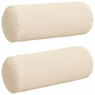 Poduszki Wałkowe 2 pcs Beżowy ? 15 x 40 cm Tkanina mikrofibrowa
