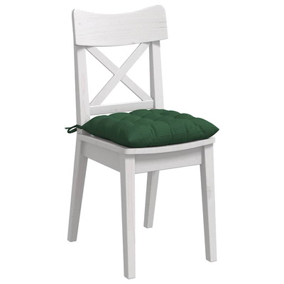 Poduszki na siedziska 4 pcs Ciemna zieleń 40 x 40 x 6 cm