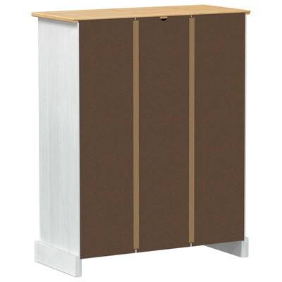 Szafka na buty Biały 86 x 38,5 x 108 cm Lite drewno sosnowe