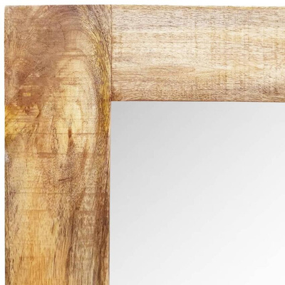 vidaXL Lustro na ścianę w drewnianej oprawie, 120 x 60 cm
