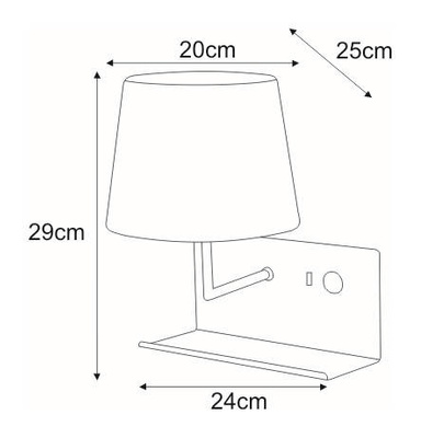 Kinkiet Lampka nocna K-4766 z gniazdem USB z serii ESSEO KAJA