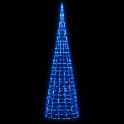vidaXL Choinka z lampek, na maszt, 3000 niebieskich LED, 800 cm