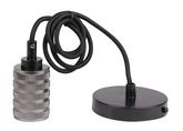 Zawiesie metalowe czarne lampa wisząca oprawa E27 31-04901