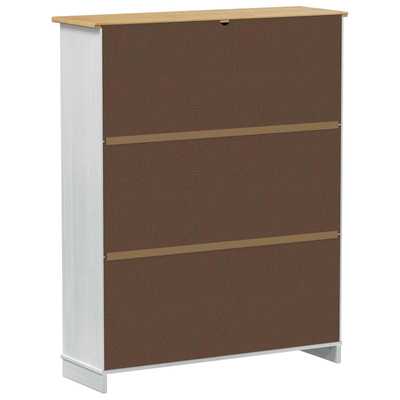 Szafka na buty z szufladą z półką Corona Biały 99 x 32 x 122 cm