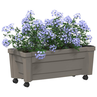 Donica Calypso z kółkami Szary 79 x 35 x 33 cm PP