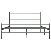 Rama łóżka, szara, metalowa, 120 x 200 cm