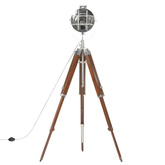 Lampa podłogowa na trójnogu, lite drewno mango, 165 cm