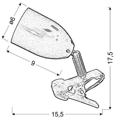 Lampka nocna Clip zielona LED z klipsem