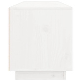 vidaXL Szafka pod TV, biała, 100x34x40 cm, lite drewno sosnowe