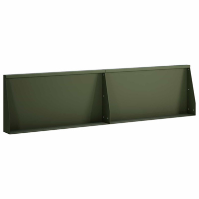 Mur oporowy 2 szt. 80 x 12 x 30 cm Stal Oliwkowy zielony
