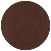 vidaXL Ręcznie wykonany dywanik z juty, okrągły, 150 cm, brązowy