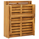 vidaXL Składany leżak z poduszką, lite drewno akacjowe