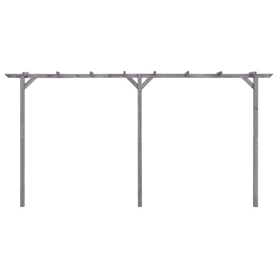 Pergola ogrodowa, szara, 400x40x205 cm, impregnowana sosna
