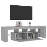 Szafka TV z oświetleniem LED, szary dąb sonoma, 140x36,5x40 cm