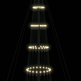 Choinka świąteczna LED z podstawą Ciepła biel 500 cm Metal
