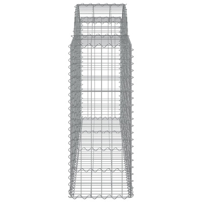 Kosze gabionowe, 3 szt, 200x50x100/120 cm, galwanizowane żelazo