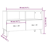 vidaXL Szafka pod TV, czarna, 80x36x50 cm, materiał drewnopochodny wariant 7