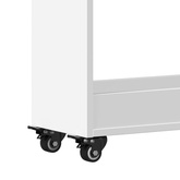 Szafka na kółkach, biała, 60x22x79 cm, materiał drewnopochodny