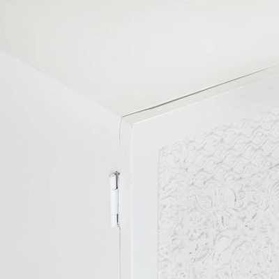 vidaXL Szafka pod TV, biała, 115x30x46 cm, lite drewno mango