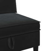Środkowa sofa z miejscem do przechowywania Czarny Welur
