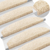 Samoprzylepne maty na schody Półokrąg 15 pcs Jasny Brąz