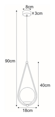 Lampa wisząca K-4770 z serii NEVE BLACK