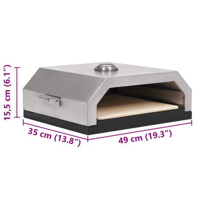 Piec do pizzy z kamieniem, na grill gazowy lub węglowy