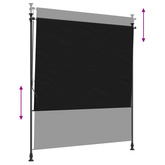 Zewnętrzna Roleta Rolkowa Czarny 200 x 270 cm