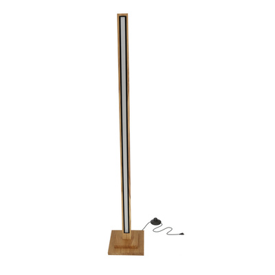 alset lampa podłogowa drewno +czarny 1x18w led