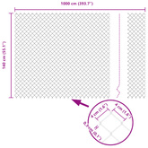 Ogrodzenie łańcuchowe 10 x 1,4 m Stal zielony