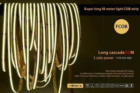 48V COB LED STRIP IP68-50M- 4000K