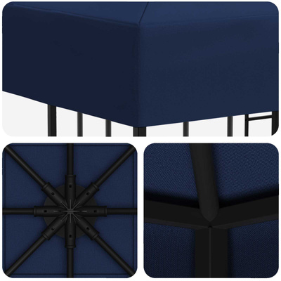Altana 3 x 3 m niebieski Poliester i Stal 190 gsm