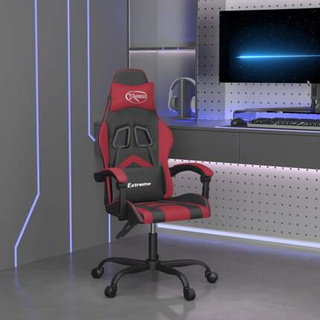 vidaXL Fotel gamingowy, czarno-bordowy, sztuczna skóra wariant 7
