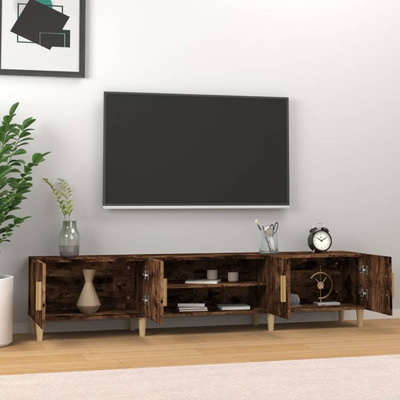 vidaXL Szafka pod TV, przydymiony dąb, 180x31,5x40 cm