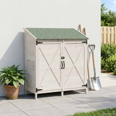 Shed ogrodowy Biały 106 x 56 x 113,5 cm Drewno Świerkowe