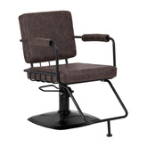 Gabbiano fotel fryzjerski Katania Loft Old Leather ciemny brąz 147875