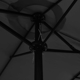 Parasol ogrodowy na słupku aluminiowym, 460x270 cm, antracytowy