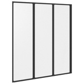Parawan prysznicowy Czarny 132 x 2 x 140 cm Aluminium i PP